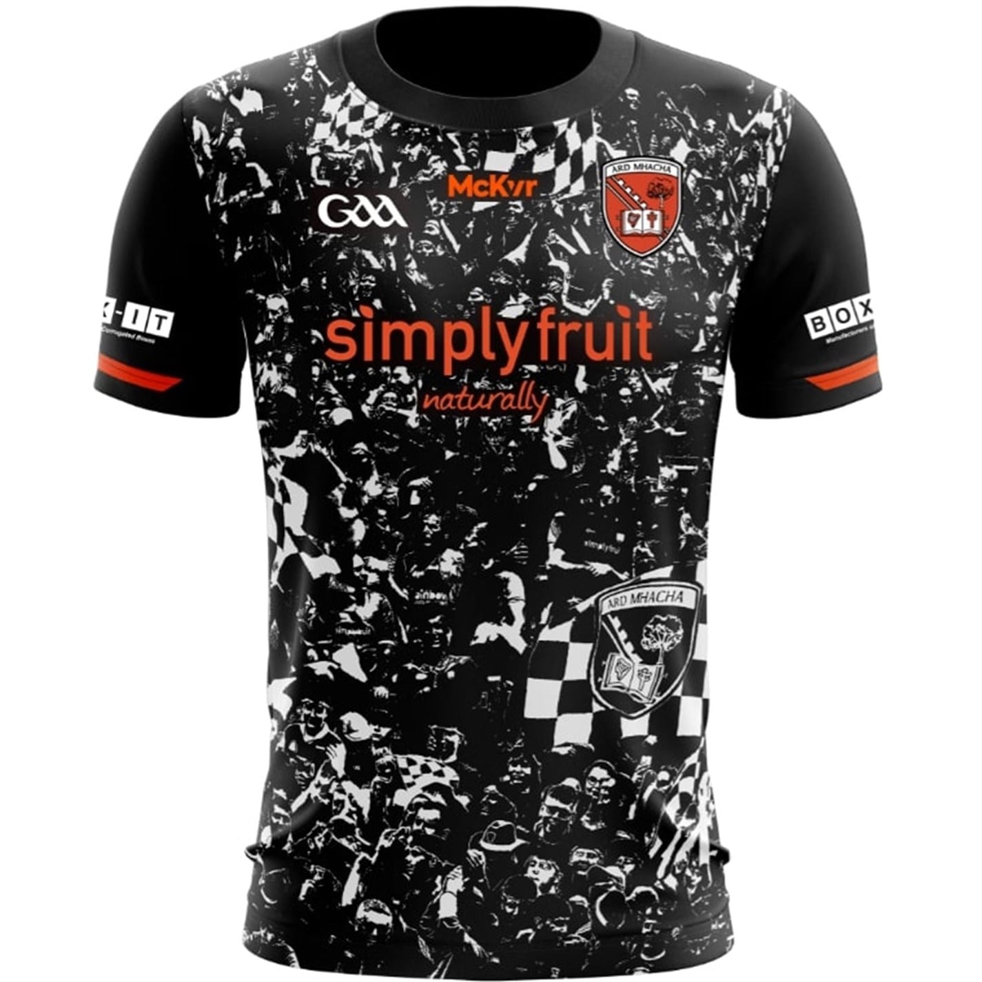 Tricou sport antrenament McKeever Sports Armagh Vital pentru copii negru alb