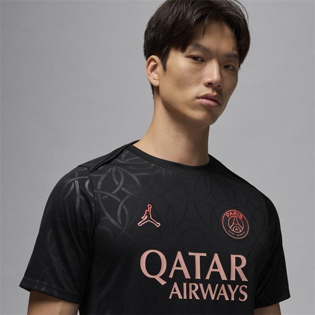 Tricou sport Third Nike Paris Saint Germain Academy Pro Pre Match 2024 2025 pentru adulti negru