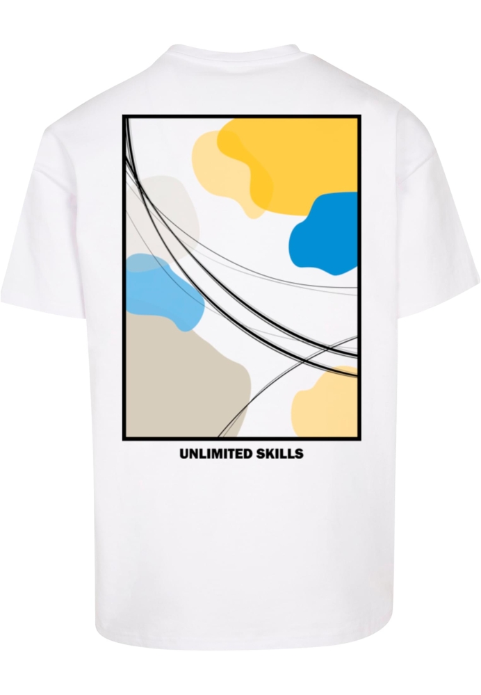 Tricou Unlimited Skills alb Merchcode