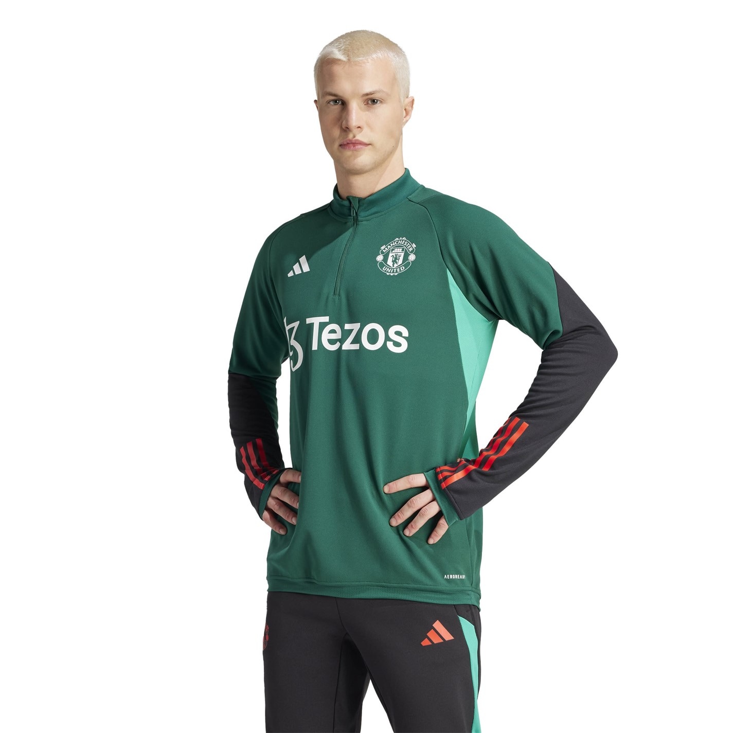 adidas Manchester United Tiro 23 antrenament Top 2023 2024 pentru Barbati verde negru