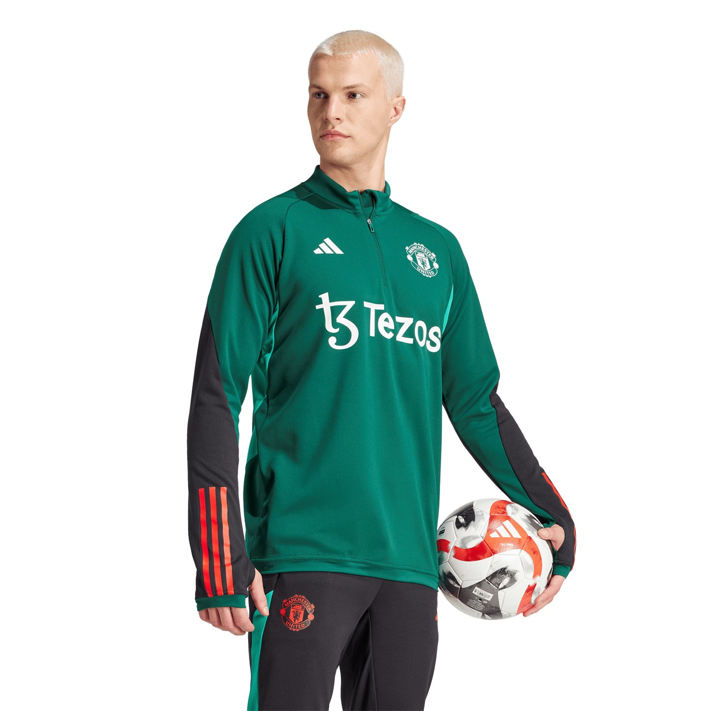 adidas Manchester United Tiro 23 antrenament Top 2023 2024 pentru Barbati verde negru