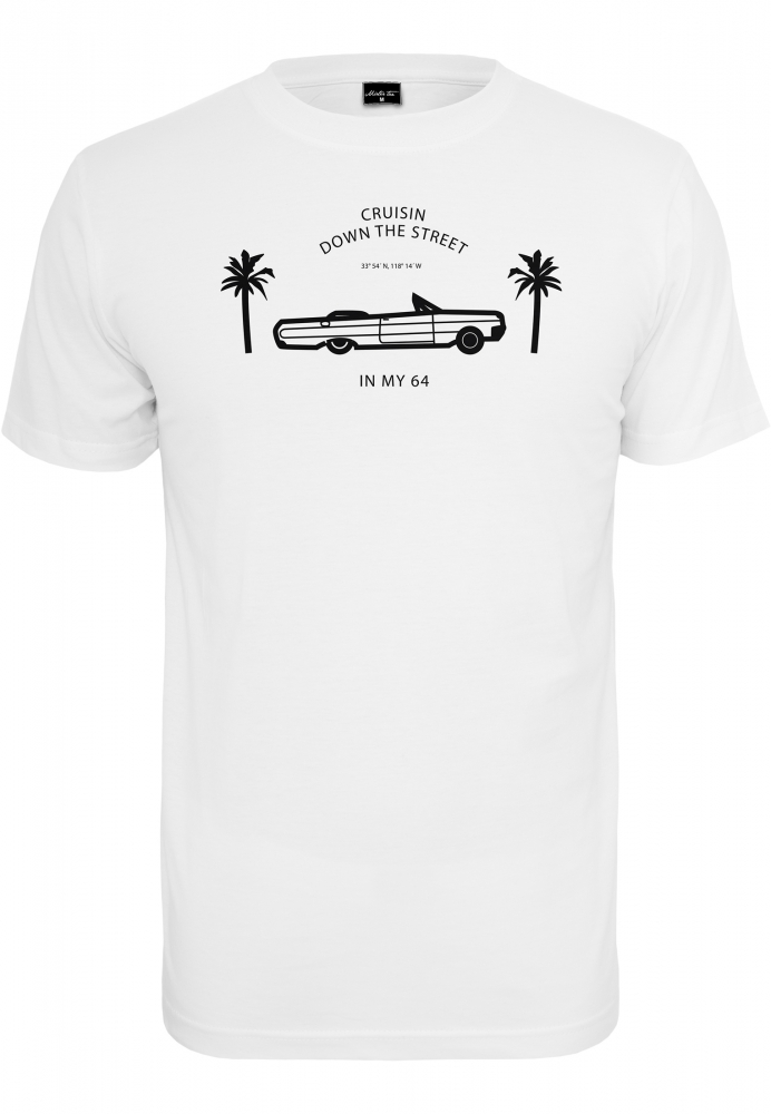 Tricouri casual cu texte Cruisin alb Mister Tee