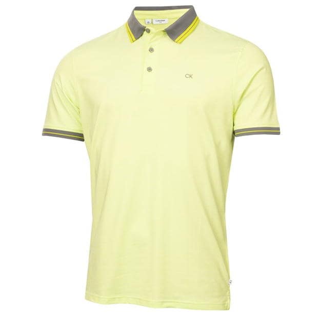 Tricouri Polo Calvin Klein Golf G Blade pentru Barbati verde lime alb