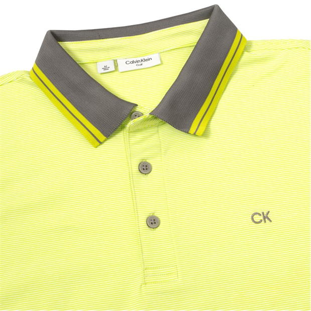 Tricouri Polo Calvin Klein Golf G Blade pentru Barbati verde lime alb