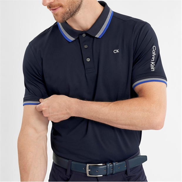 Tricouri Polo cu Maneca Scurta Calvin Klein Golf pentru Barbati bleumarin