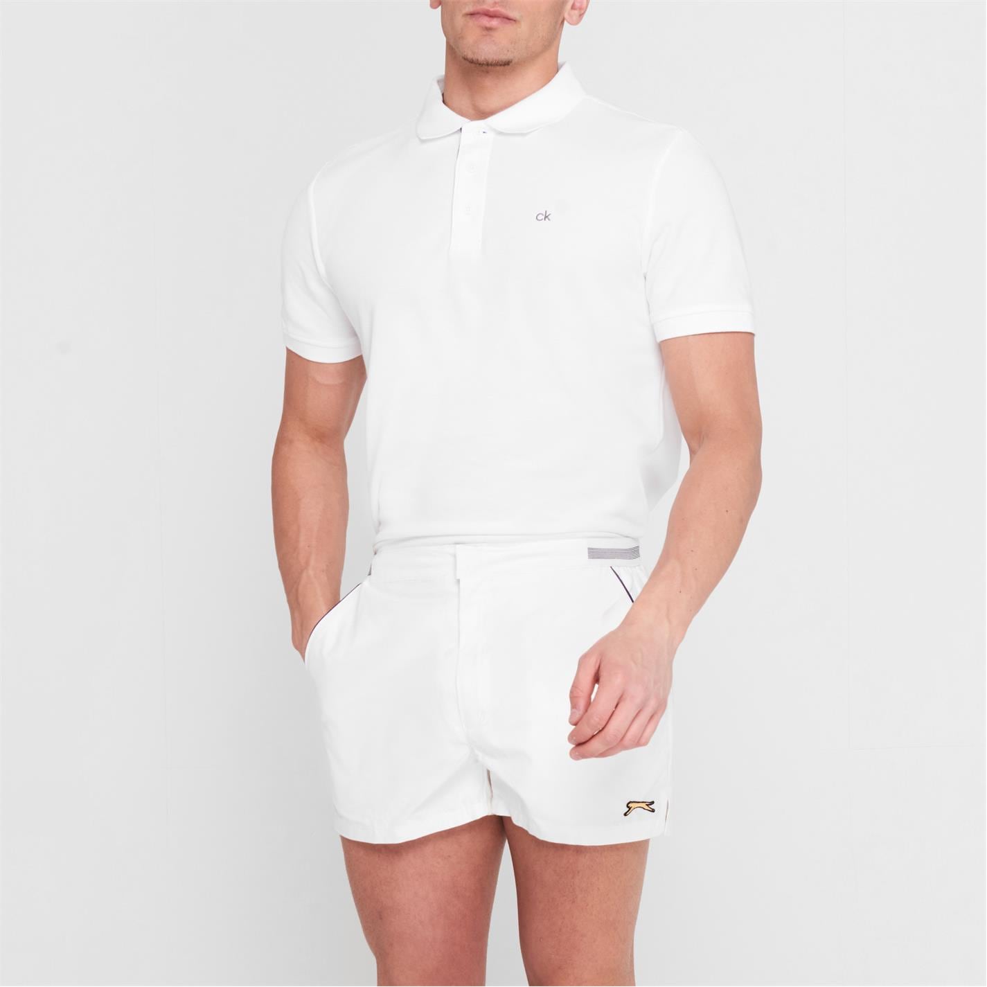 Tricouri Polo Calvin Klein Golf Golf bumbac pentru Barbati alb