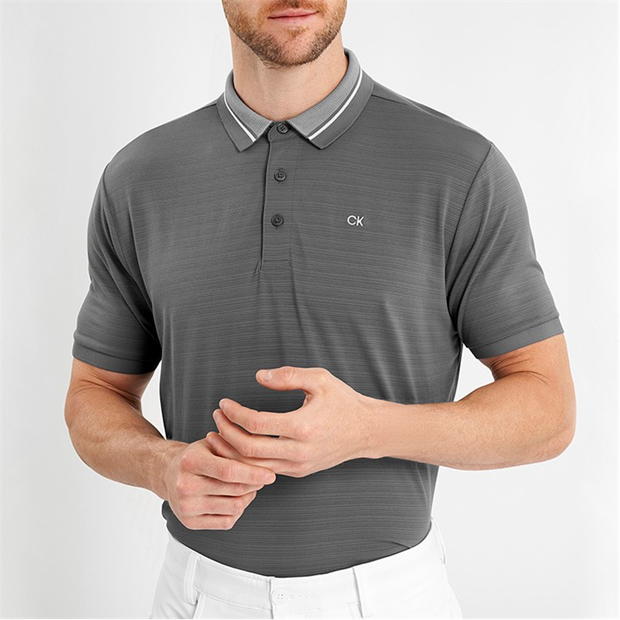 Tricouri Polo Calvin Klein Golf Whisper pentru Barbati gri carbune