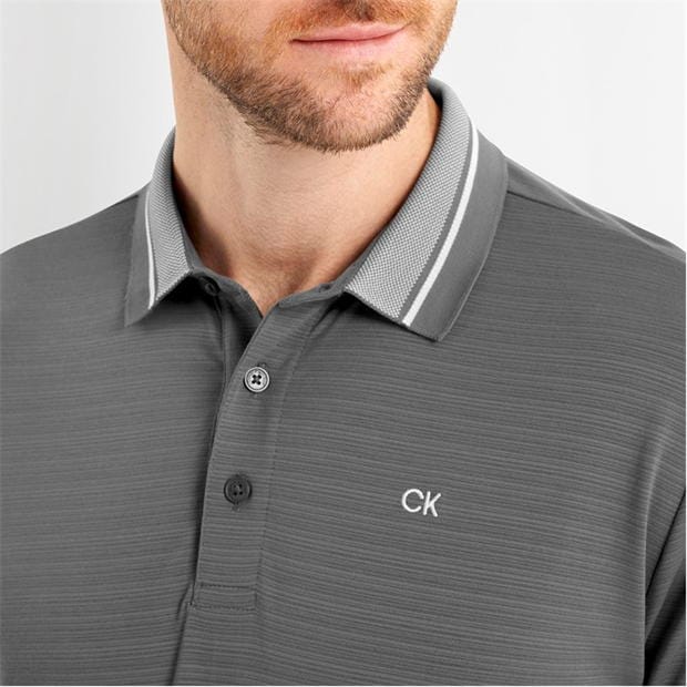 Tricouri Polo Calvin Klein Golf Whisper pentru Barbati gri carbune