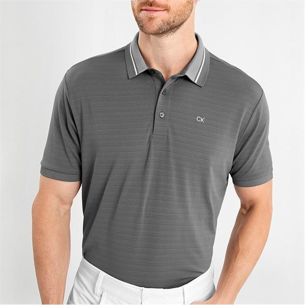 Tricouri Polo Calvin Klein Golf Whisper pentru Barbati gri carbune