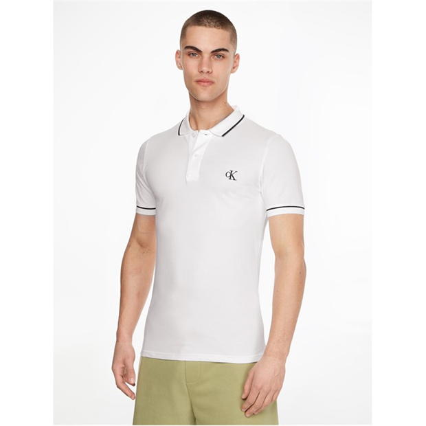 Tricouri Polo Calvin Klein Jeans Slim bright alb