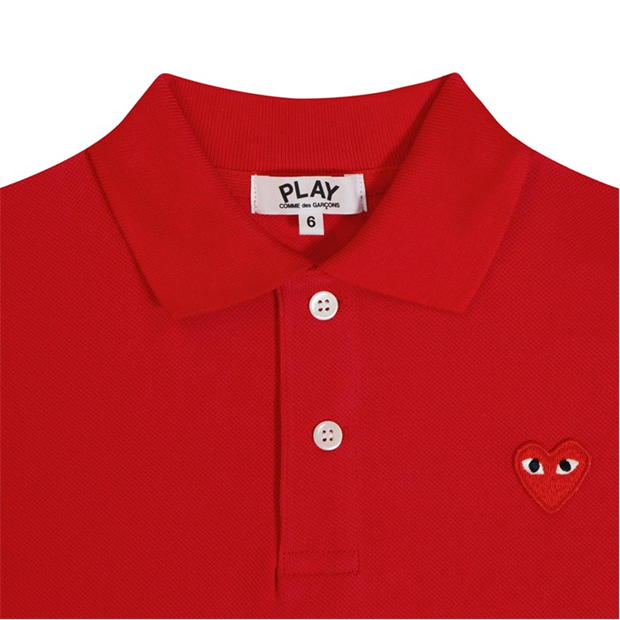 Tricouri Polo COMME DES GARCONS PLAY Peeping Heart pentru copii rosu