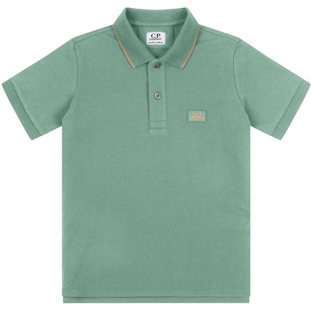 Tricouri Polo CP COMPANY Logo pentru baieti verde bay