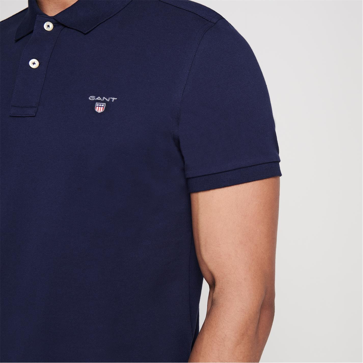 Tricouri Polo Gant Original Pique bleumarin