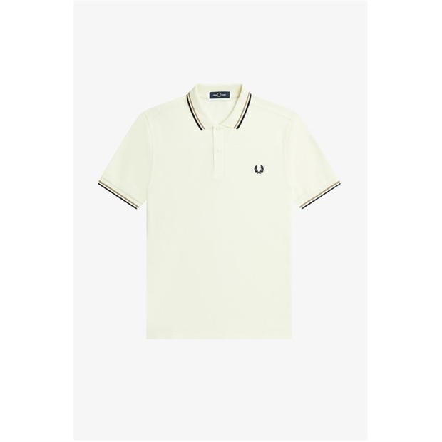 Tricouri Polo Fred Perry maneca scurta Twin Tipped alb r71