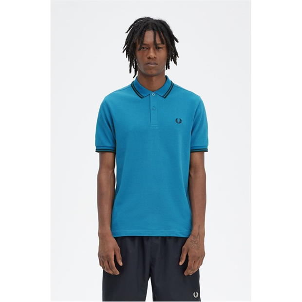 Tricouri Polo Fred Perry maneca scurta Twin Tipped albastru bleumarin v35