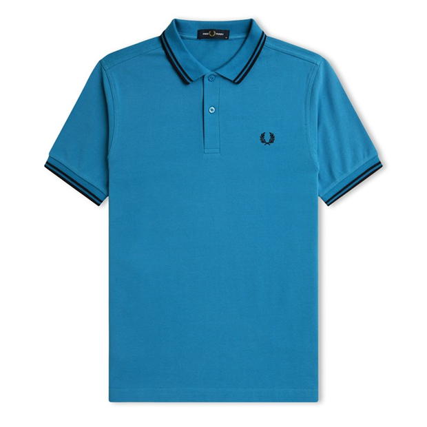 Tricouri Polo Fred Perry maneca scurta Twin Tipped albastru bleumarin v35