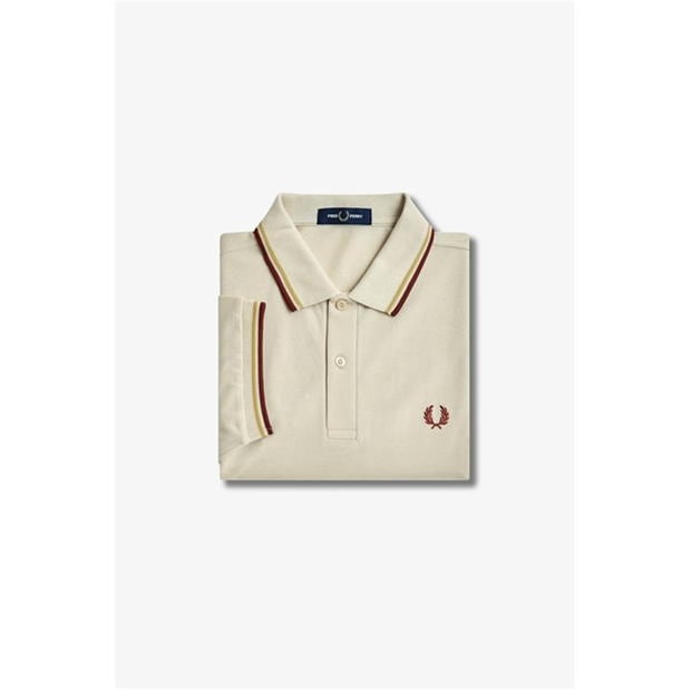 Tricouri Polo Fred Perry maneca scurta Twin Tipped bej