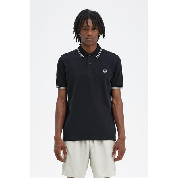 Tricouri Polo Fred Perry maneca scurta Twin Tipped bleumarin albastru v24