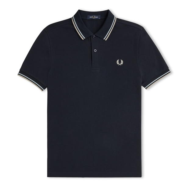 Tricouri Polo Fred Perry maneca scurta Twin Tipped bleumarin albastru v24