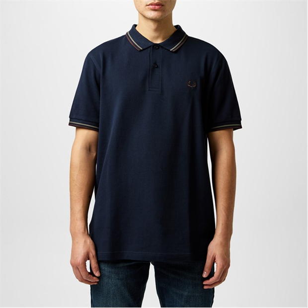 Tricouri Polo Fred Perry maneca scurta Twin Tipped bleumarin laur rosu