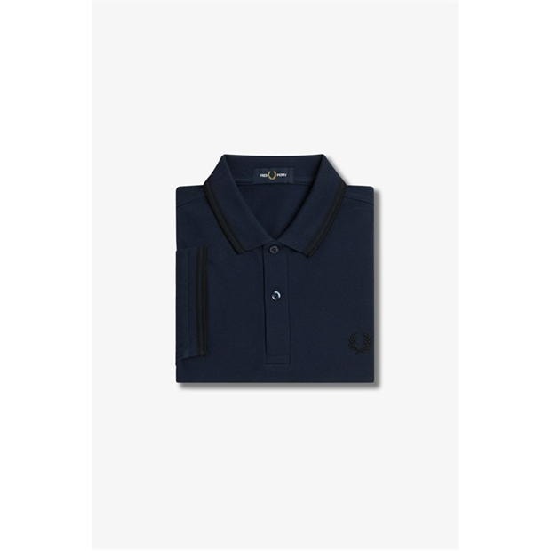 Tricouri Polo Fred Perry maneca scurta Twin Tipped inchis gri carbon