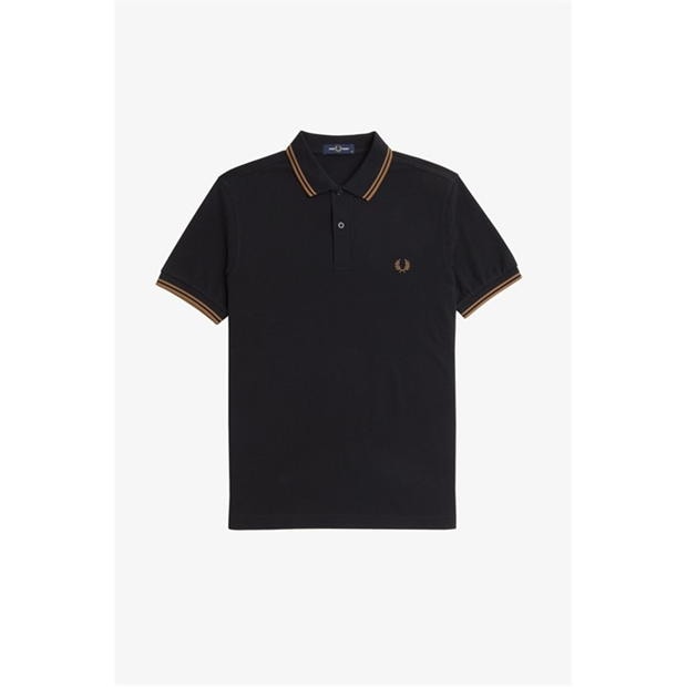 Tricouri Polo Fred Perry maneca scurta Twin Tipped negru sstone