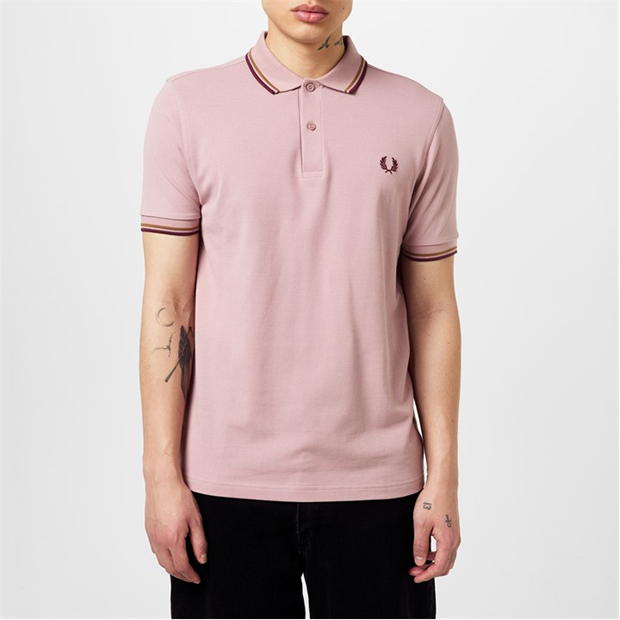 Tricouri Polo Fred Perry maneca scurta Twin Tipped pudrat roz s51