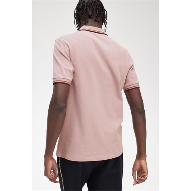 Tricouri Polo Fred Perry maneca scurta Twin Tipped pudrat roz s51