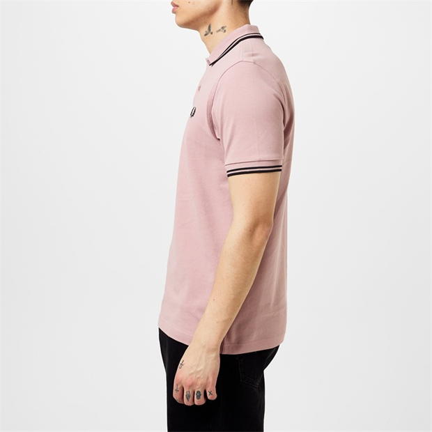 Tricouri Polo Fred Perry maneca scurta Twin Tipped pudrat roz t89