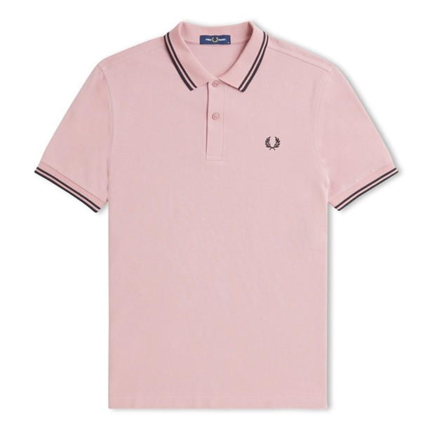 Tricouri Polo Fred Perry maneca scurta Twin Tipped pudrat roz t89