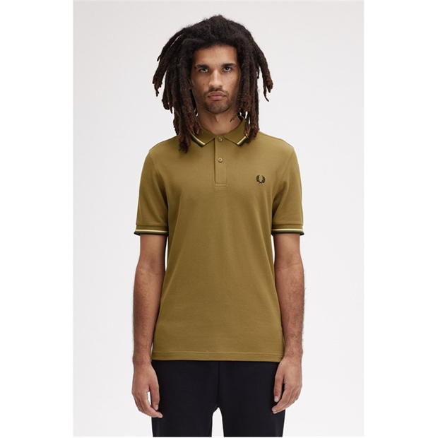 Tricouri Polo Fred Perry maneca scurta Twin Tipped shaded maro deschis