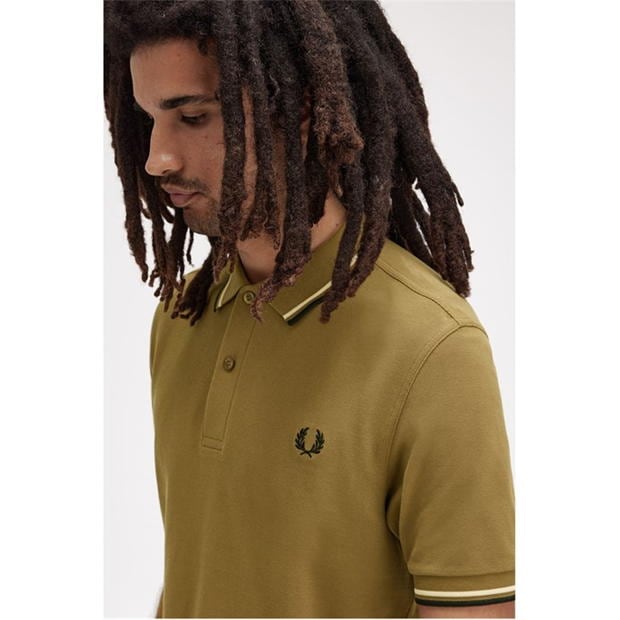 Tricouri Polo Fred Perry maneca scurta Twin Tipped shaded maro deschis