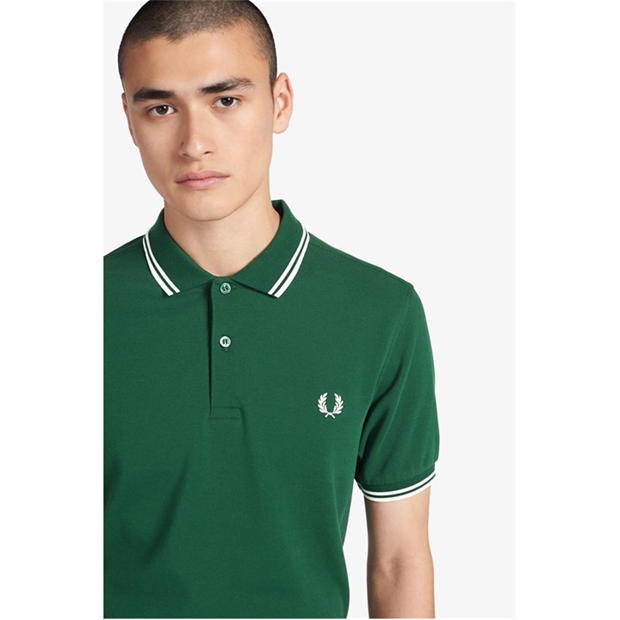 Tricouri Polo Fred Perry maneca scurta Twin Tipped verde