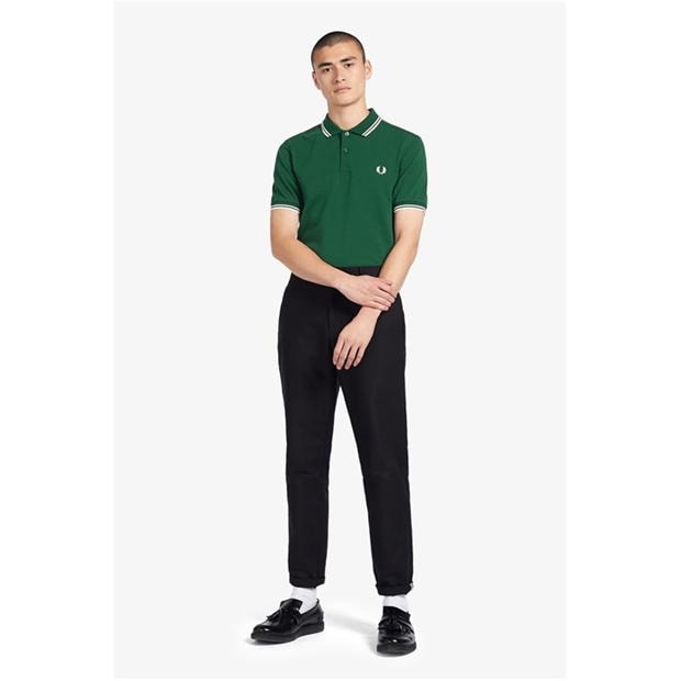 Tricouri Polo Fred Perry maneca scurta Twin Tipped verde