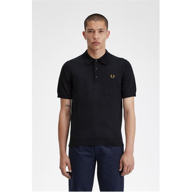 Tricouri polo Fred Perry tricot maneca scurta bleumarin