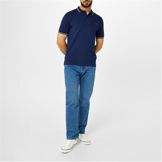 Tricouri Polo Fred Perry Twin Tipped french bleumarin u34