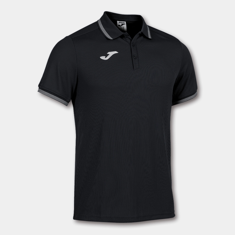 Tricouri polo Joma Campus III negru cu maneca scurta