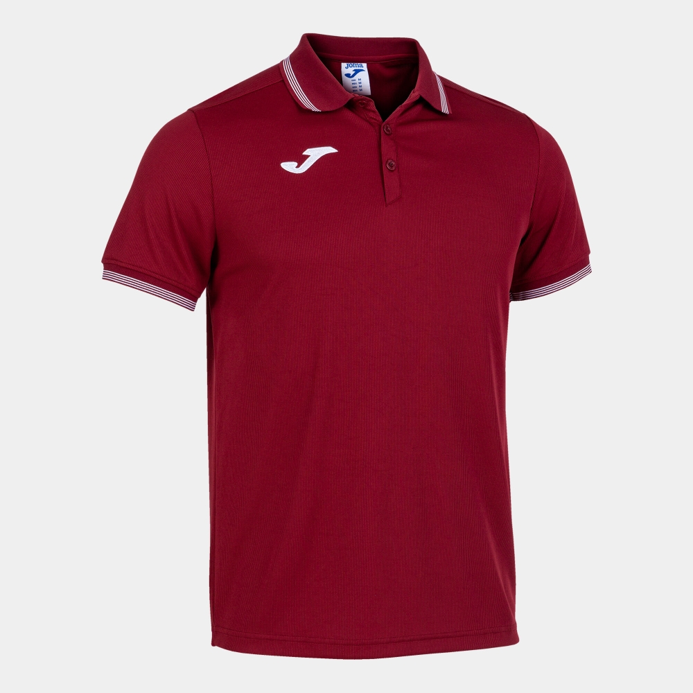 Tricouri polo Joma Campus III visiniu cu maneca scurta rosu burgundy