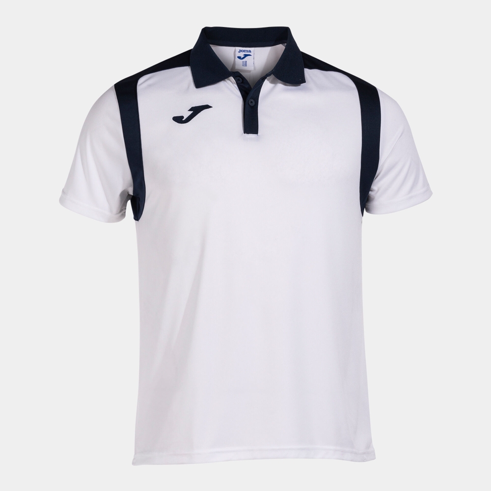 Joma Tricou Polo Champion V alb- bleumarin inchis cu maneca scurta