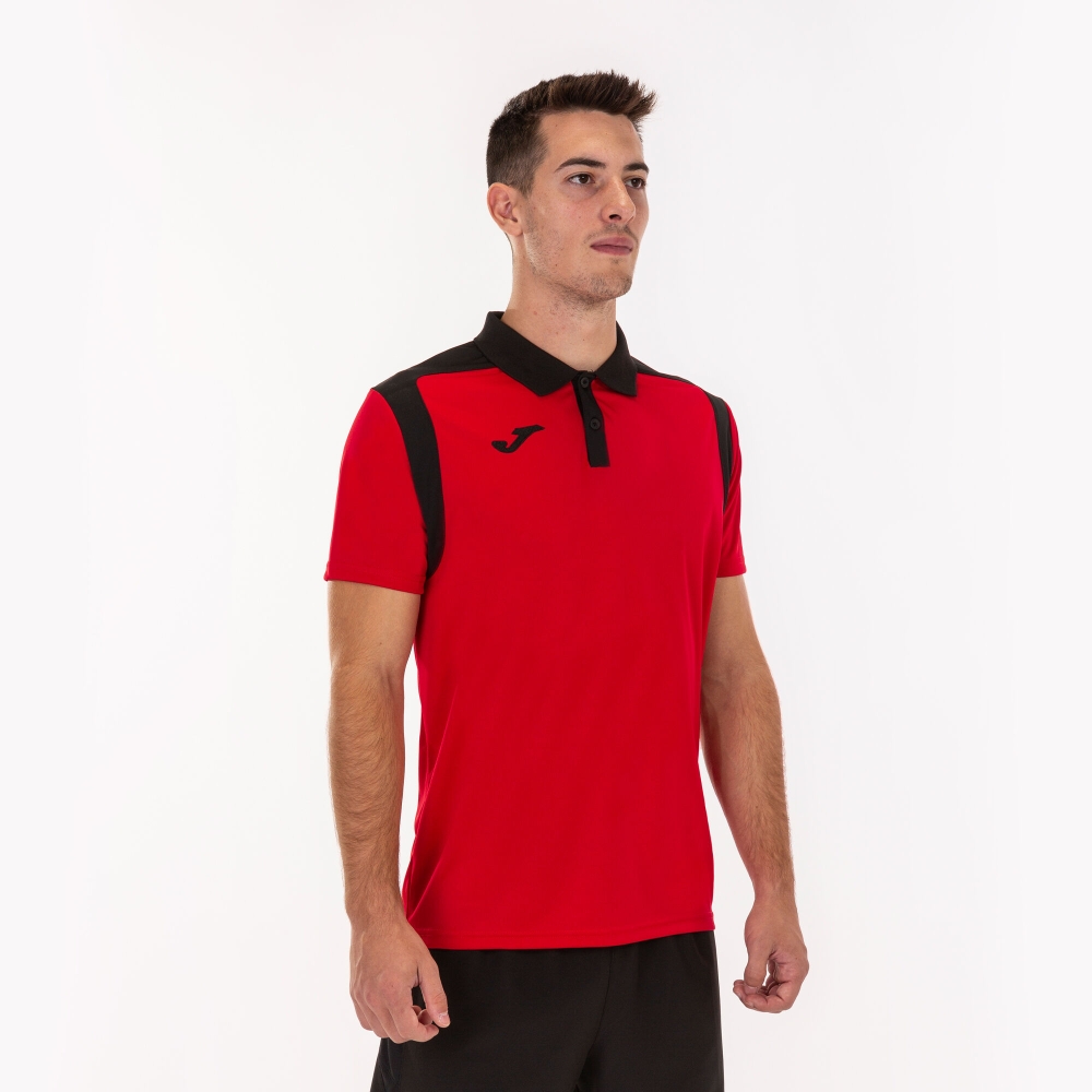 Joma Tricou Polo Champion V rosu-negru cu maneca scurta