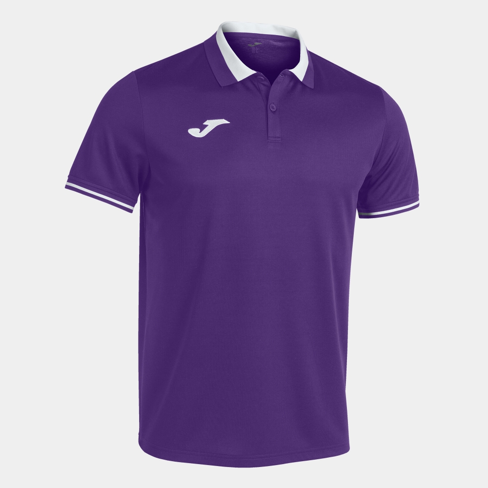 Tricouri polo Joma Championship VI maneca scurta mov alb violet