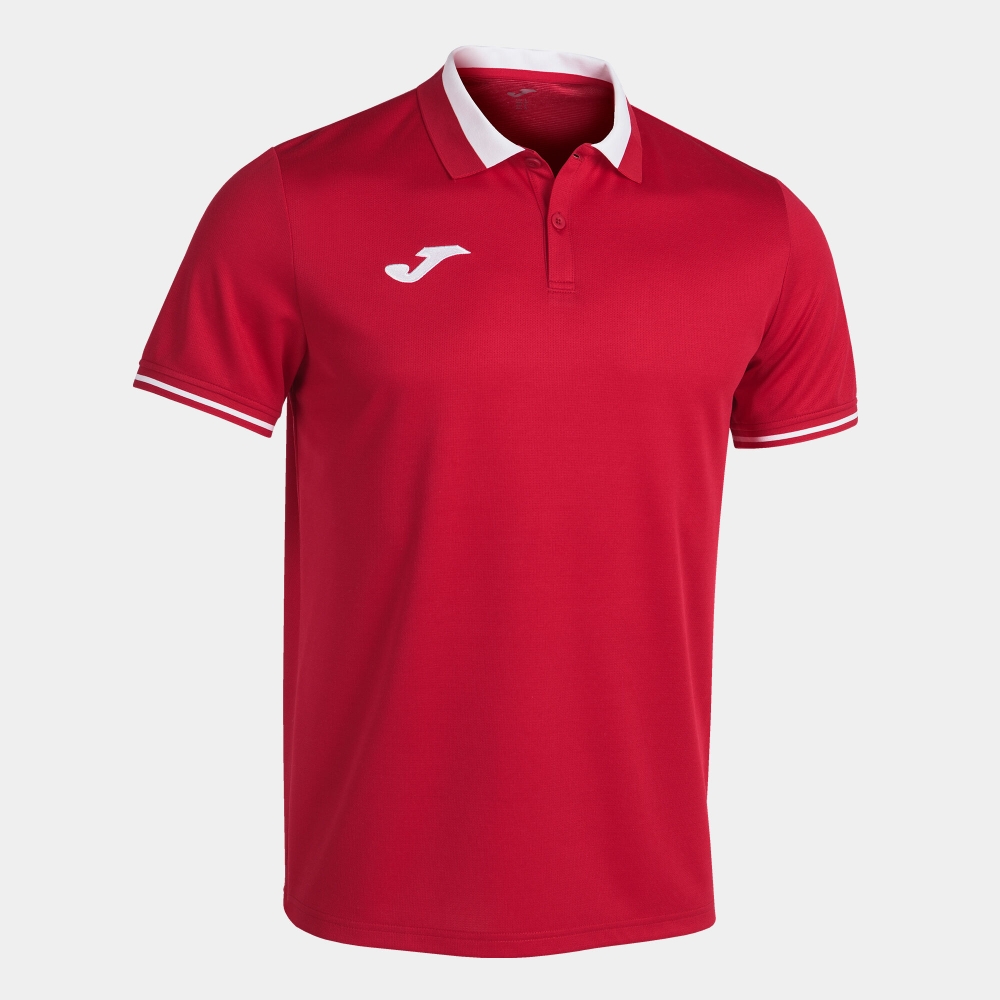 Tricouri polo Joma Championship Vi cu Maneca Scurta rosu alb