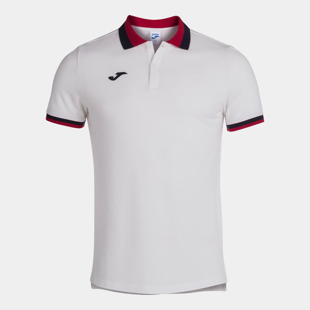 Tricouri polo Joma Confort II maneca scurta alb