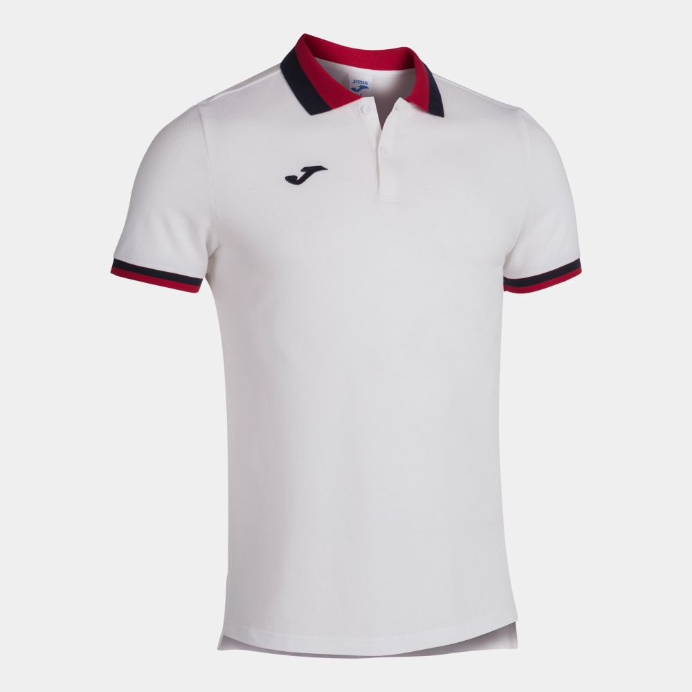 Tricouri polo Joma Confort II maneca scurta alb