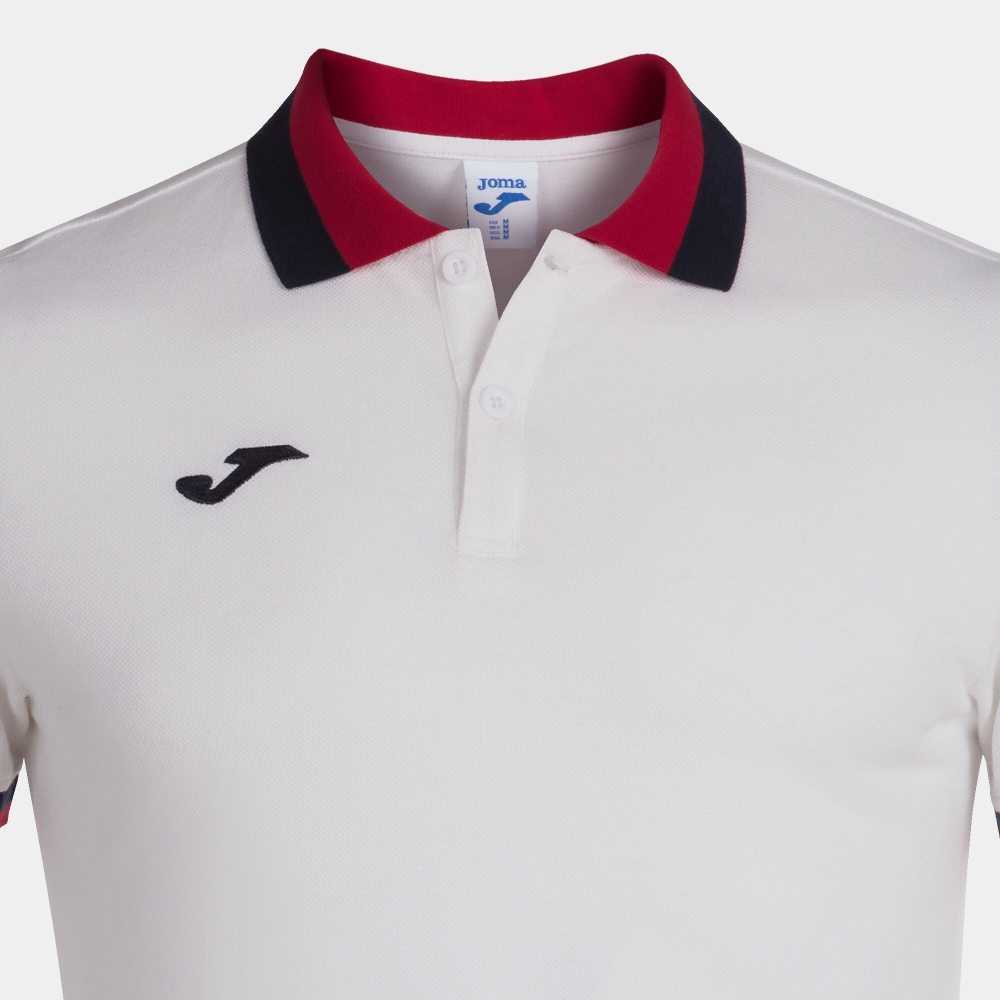 Tricouri polo Joma Confort II maneca scurta alb