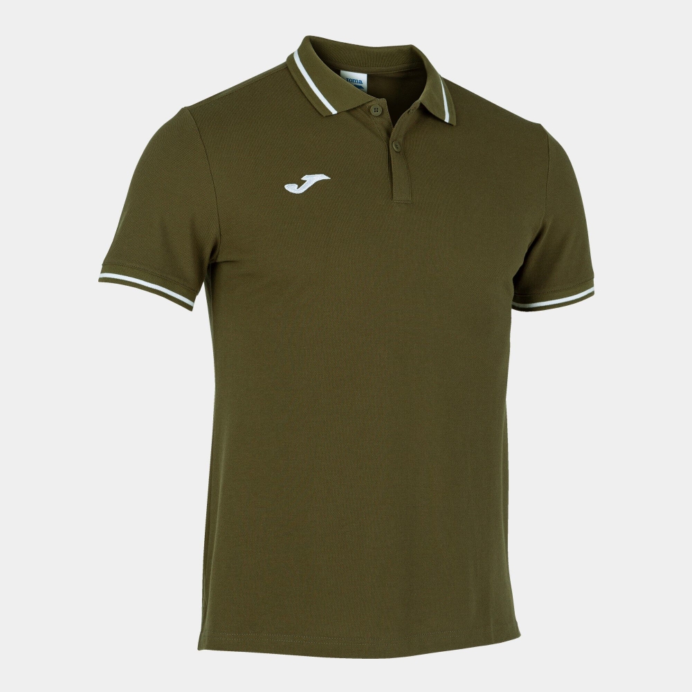 Tricouri polo Joma Confort II maneca scurta kaki