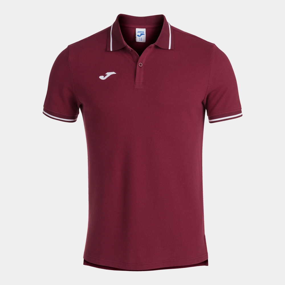 Tricouri polo Joma Confort II maneca scurta visiniu