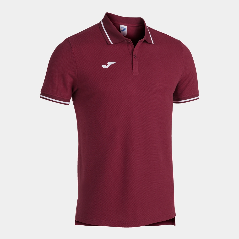 Tricouri polo Joma Confort II maneca scurta visiniu