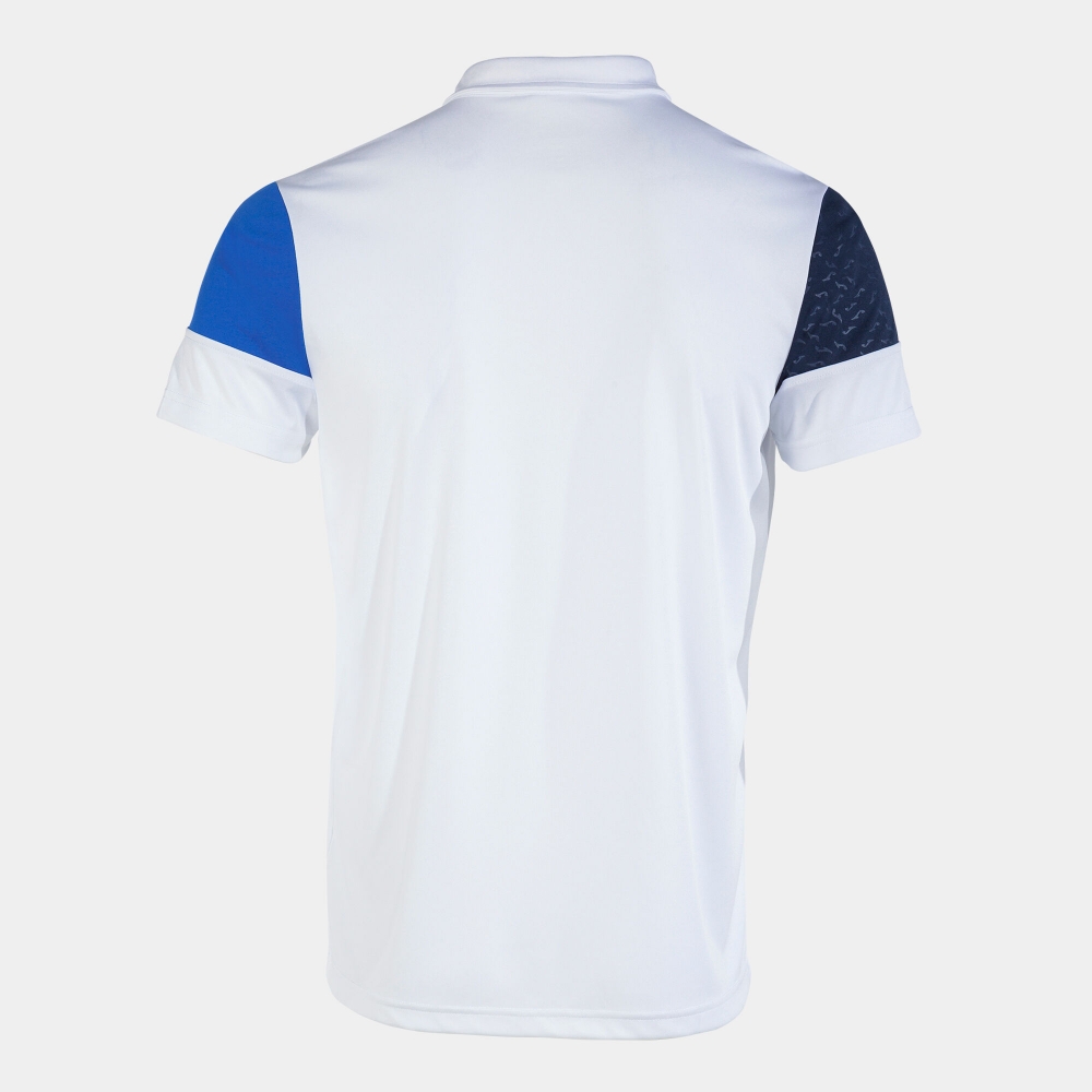 Tricouri polo Joma Crew V maneca scurta alb Royal