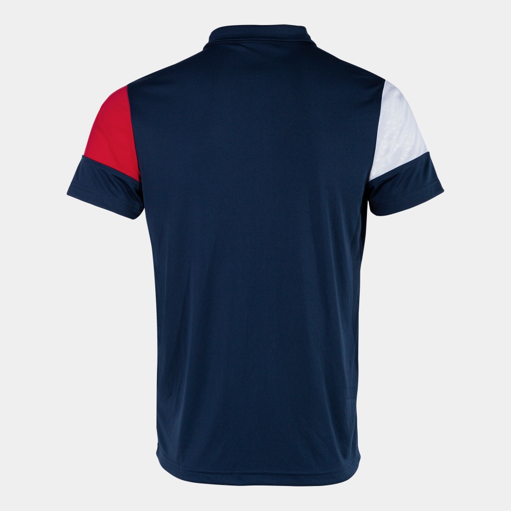 Tricouri polo Joma Crew V maneca scurta bleumarin rosu alb